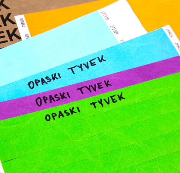 papierowe opaski tybek na rękę